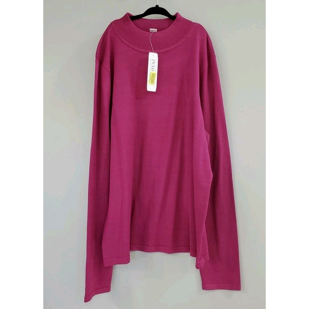 NEW LARGE PENDLETON Mock Neck SILK NYLON BLEND‎ Long Sleeve turtleneck